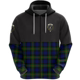 Gunn Modern Clan Half Of Tartan Zipper Hoodie